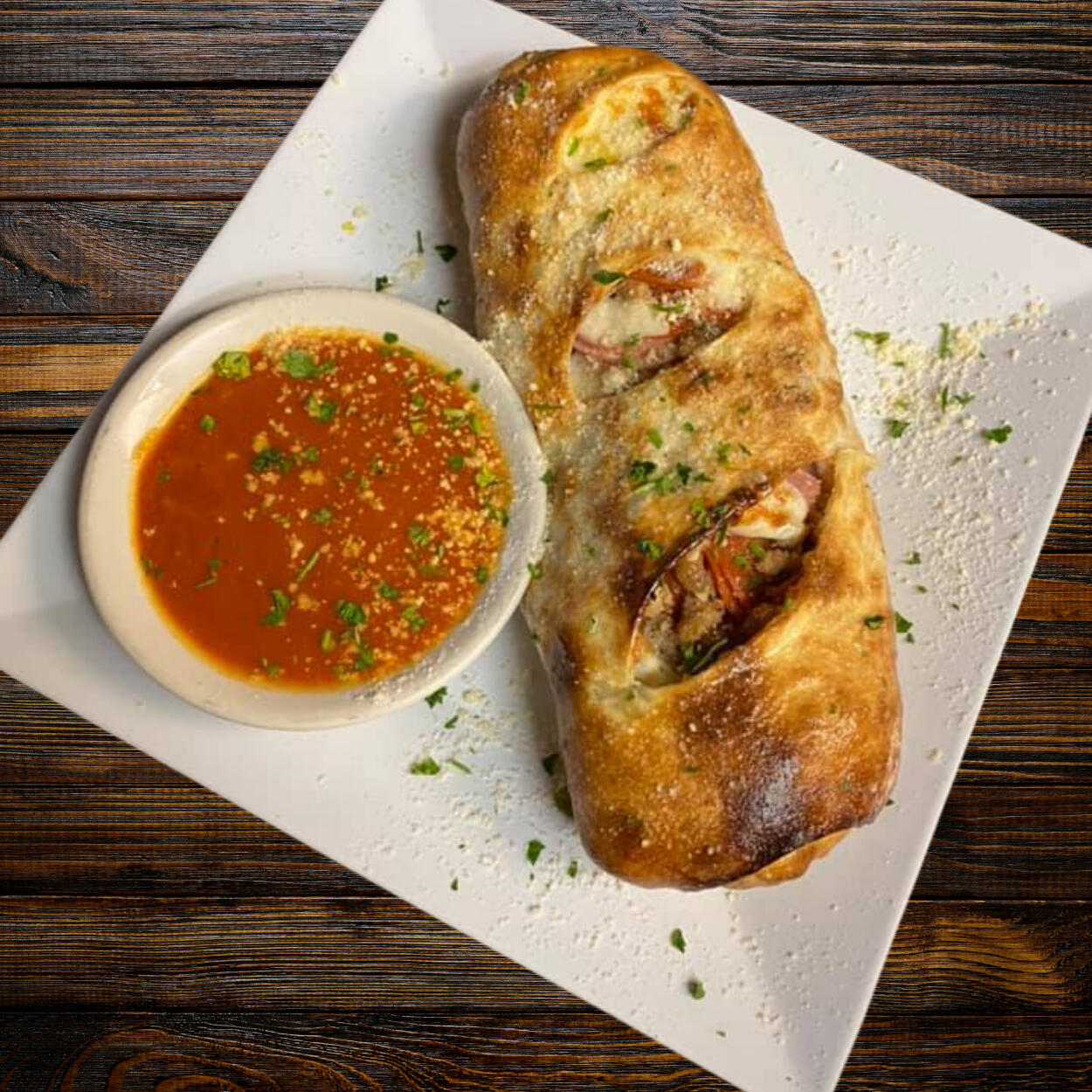 Exterior view of City Market in Richland Hills, Texas, featuring Levi's Lunchbox inside. The large open-air marketplace showcases signs for honey, drinks, and local goods.